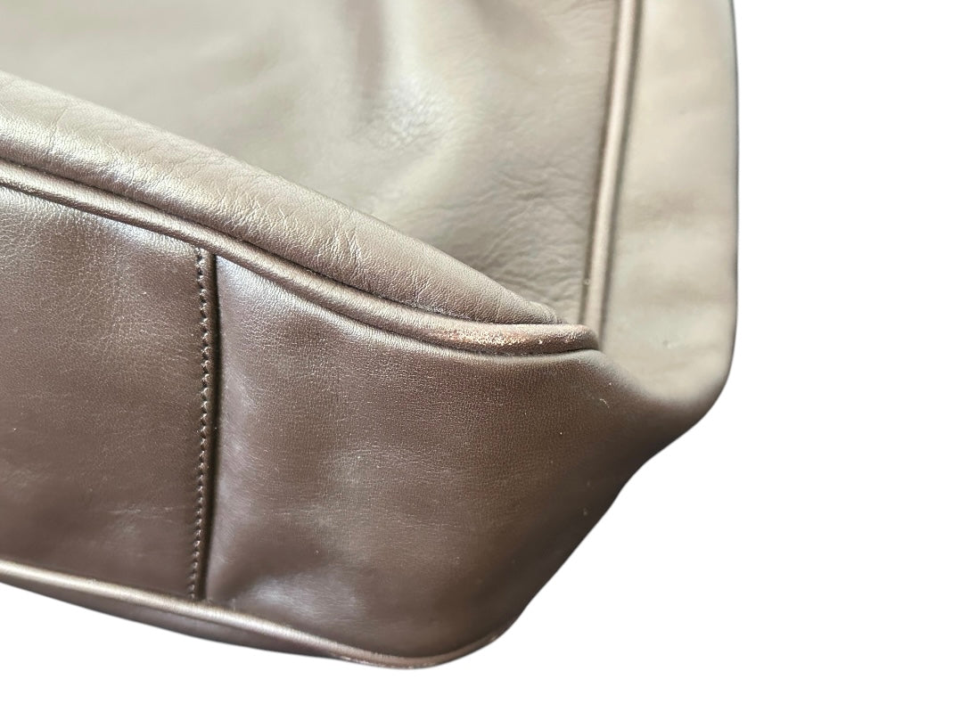 Gucci Bamboo Handle Large Leather Bag With Strap