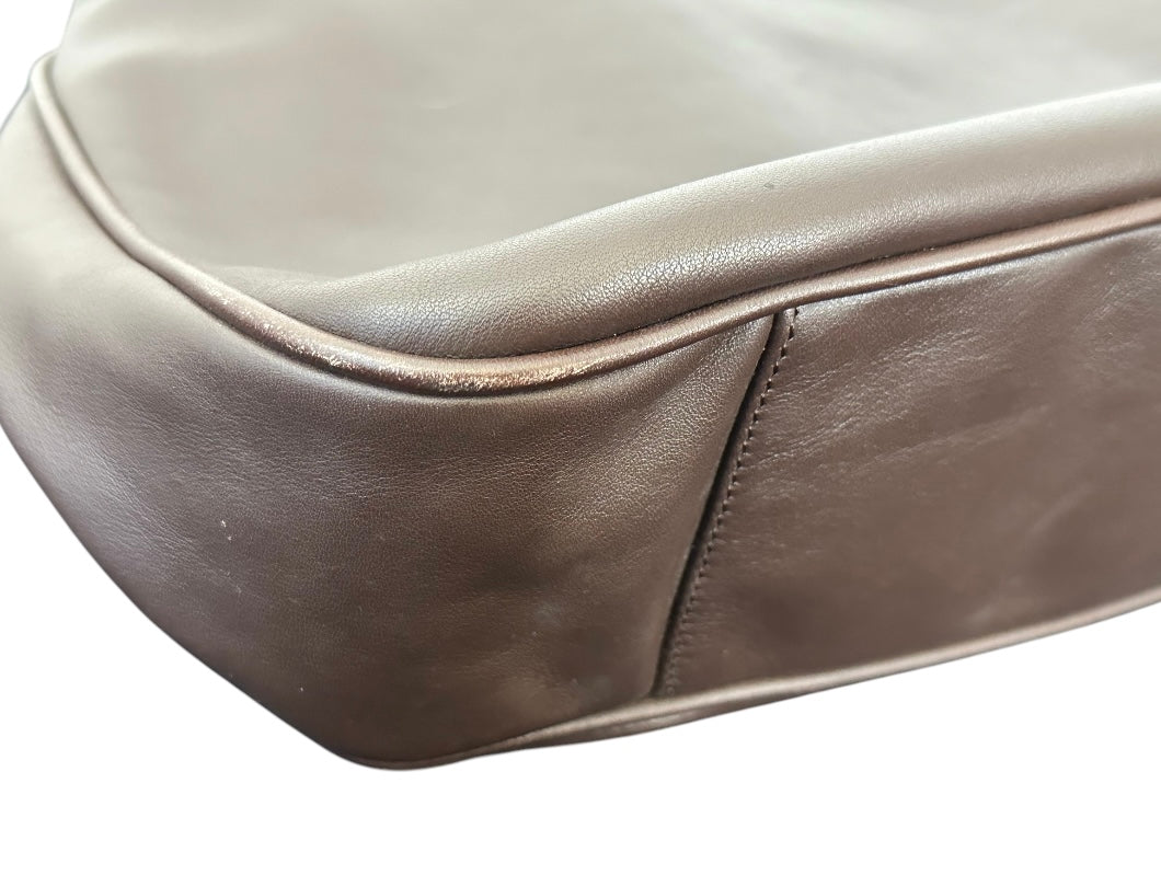 Gucci Bamboo Handle Large Leather Bag With Strap