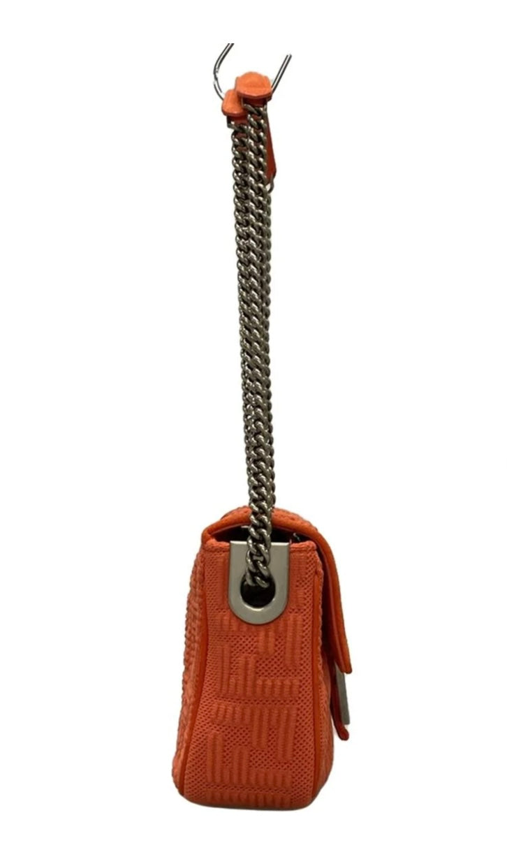 Fendi Baguette Chain Strap Orange