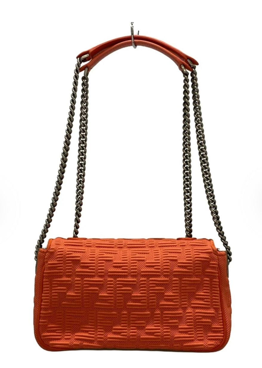 Fendi Baguette Chain Strap Orange