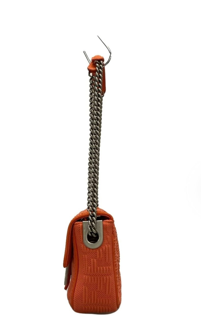 Fendi Baguette Chain Strap Orange
