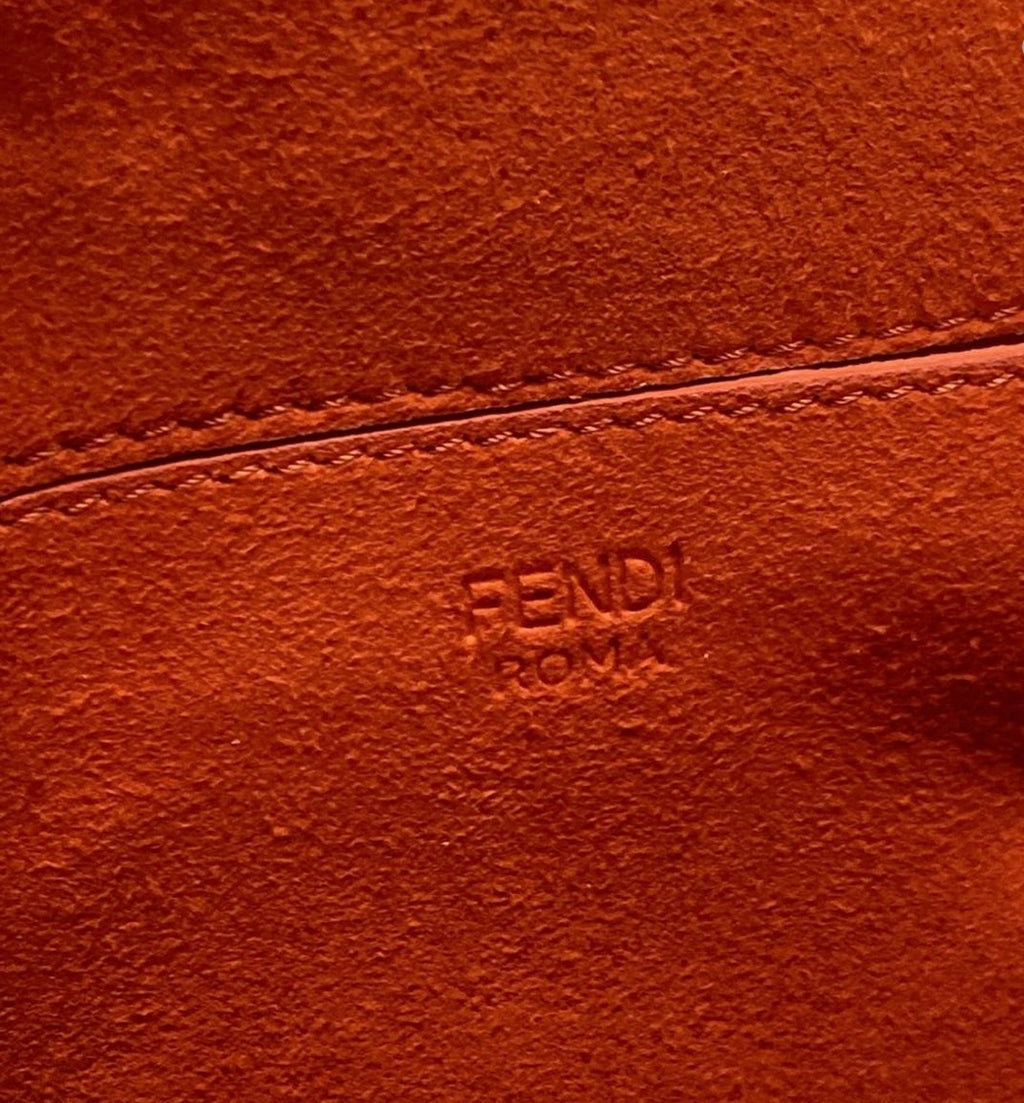 Fendi Baguette Chain Strap Orange