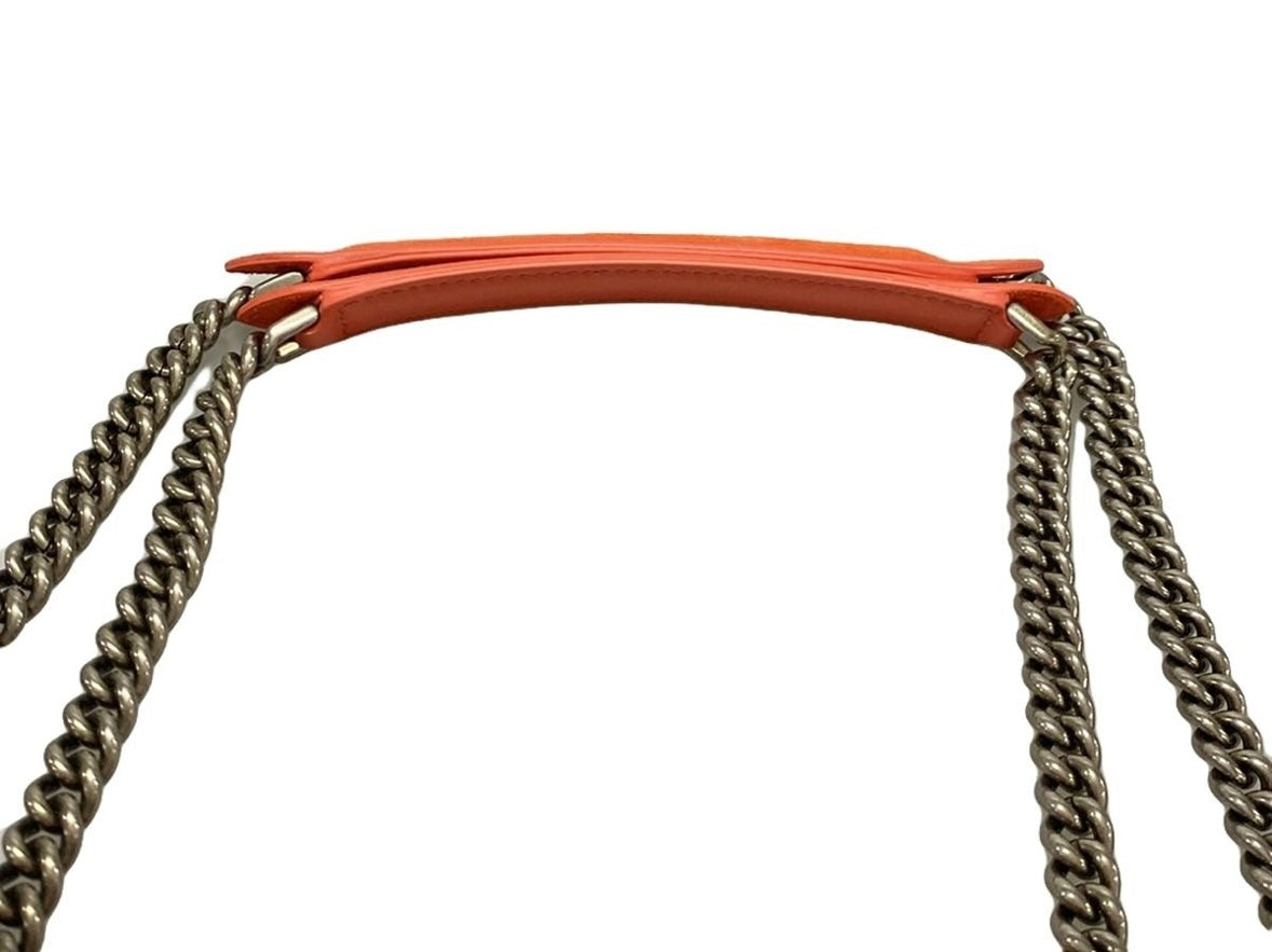Fendi Baguette Chain Strap Orange
