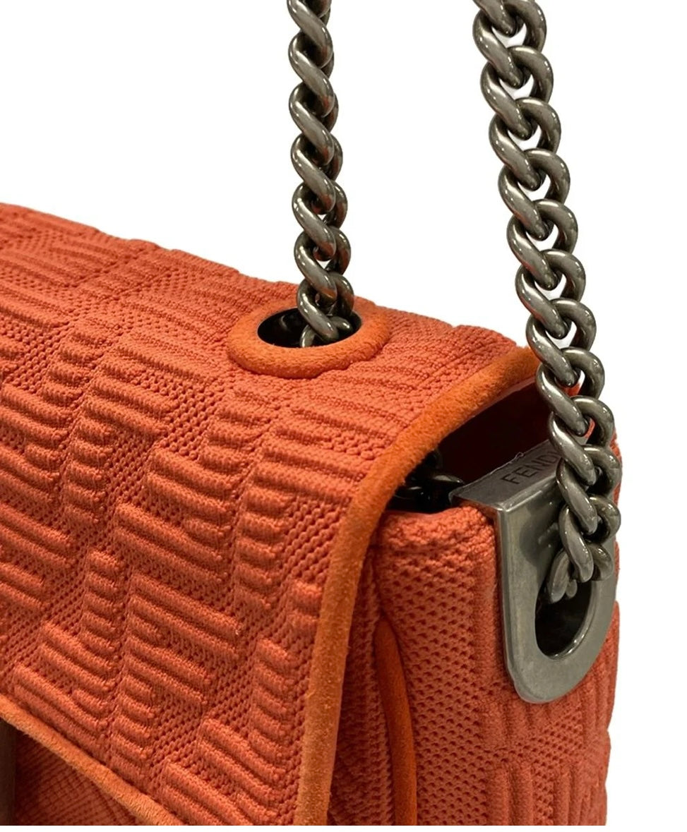 Fendi Baguette Chain Strap Orange