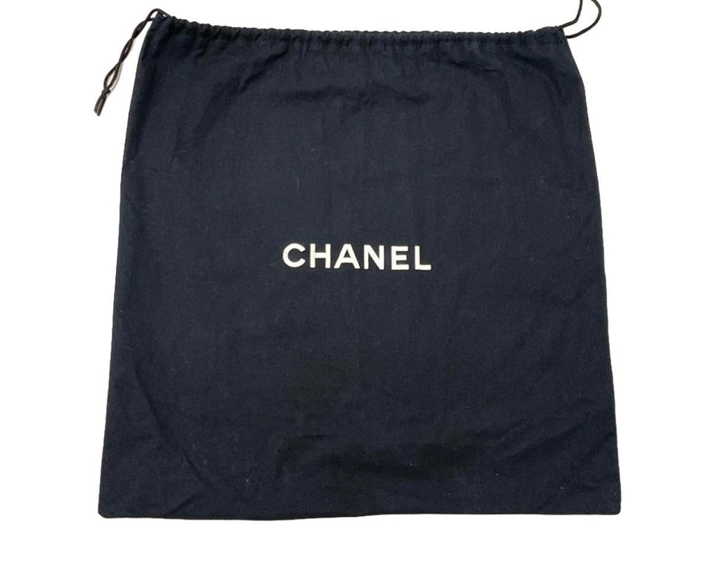 Chanel Chocolate Bar Tote Bag Black Patent Leather