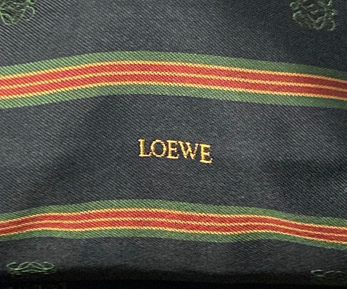 Loewe Black Leather Messenger Bag