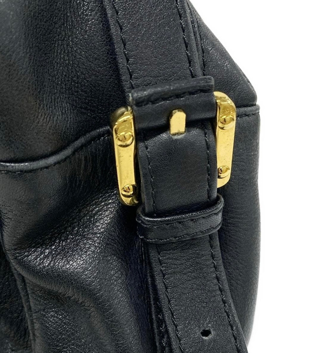 Loewe Black Leather Messenger Bag