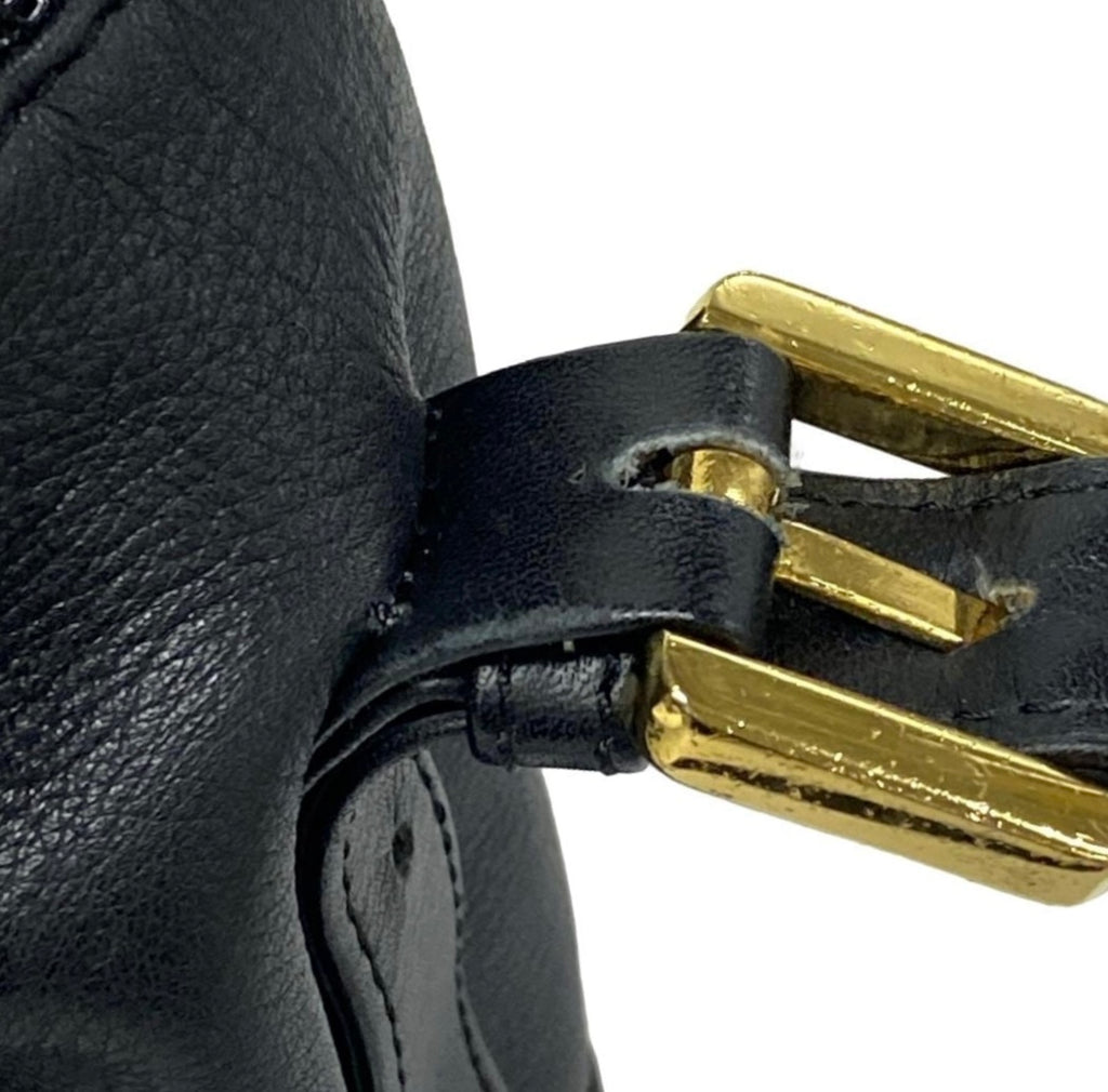 Loewe Black Leather Messenger Bag