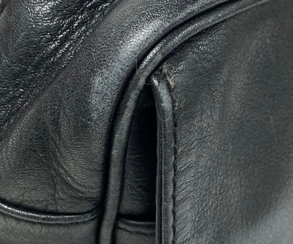 Loewe Black Leather Messenger Bag