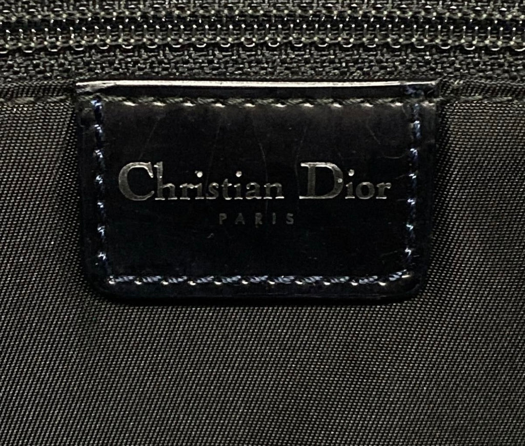 Christian Dior Maris Pearl Brown Patent Leather Shoulder Bag