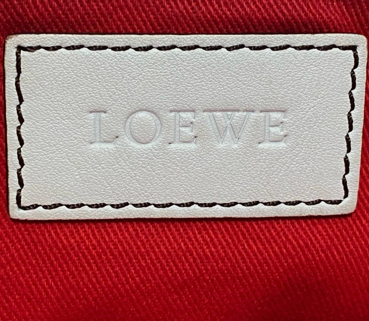 Loewe White Leather Double Sided Shoulder Bag