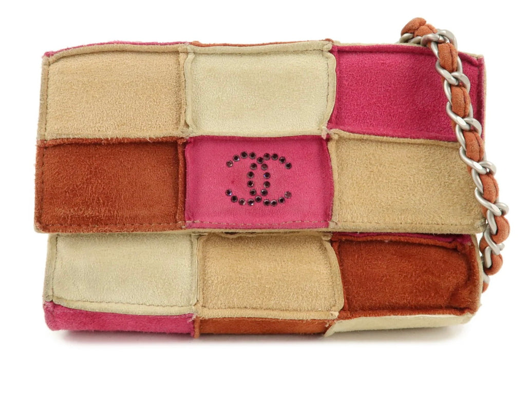 Chanel COCO Mark Suede Mini Bag Beige/Pink/Brown