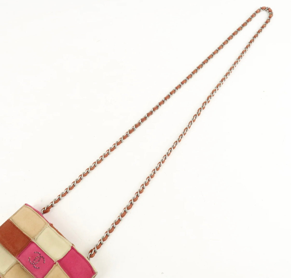 Chanel COCO Mark Suede Mini Bag Beige/Pink/Brown