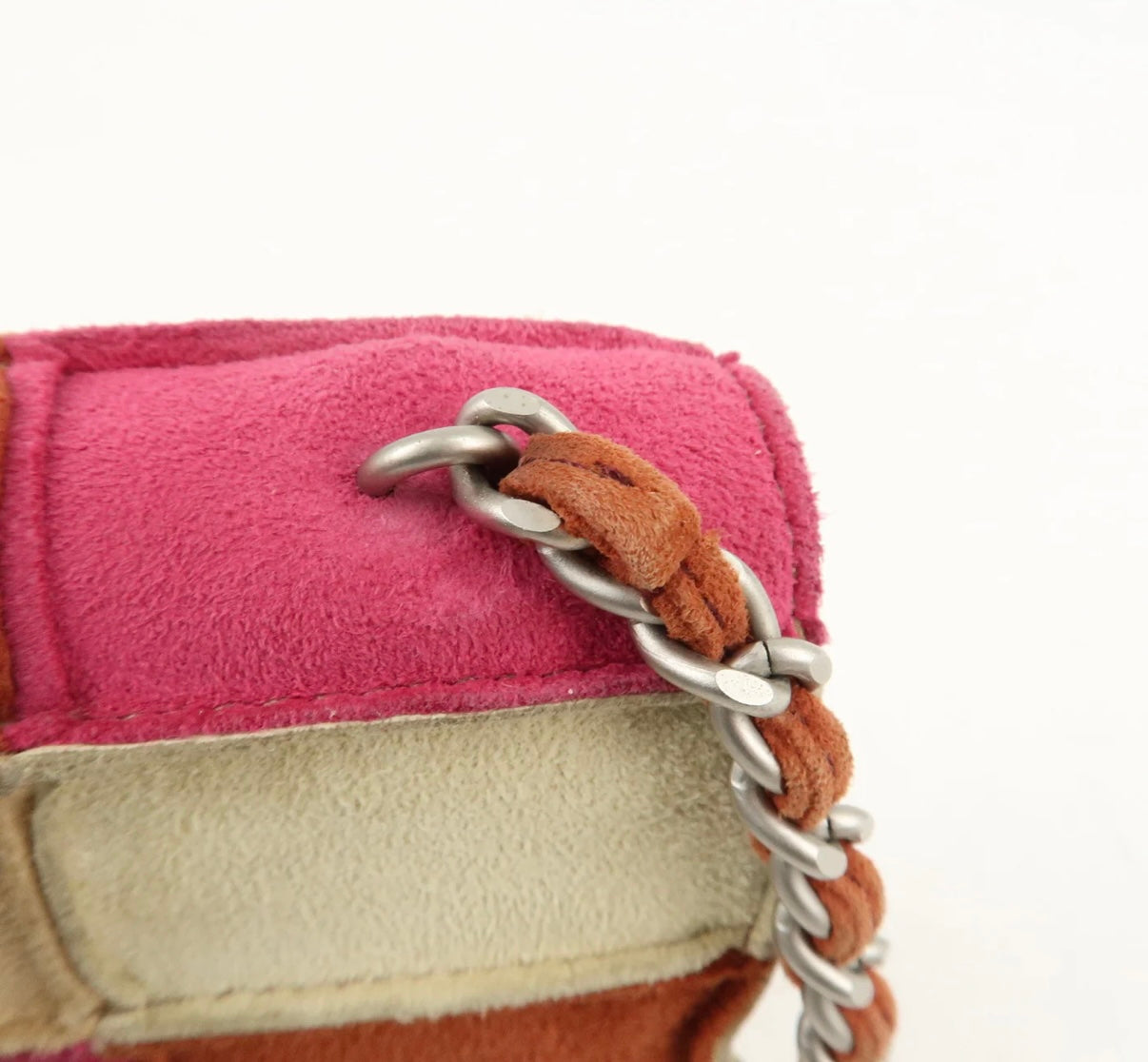 Chanel COCO Mark Suede Mini Bag Beige/Pink/Brown