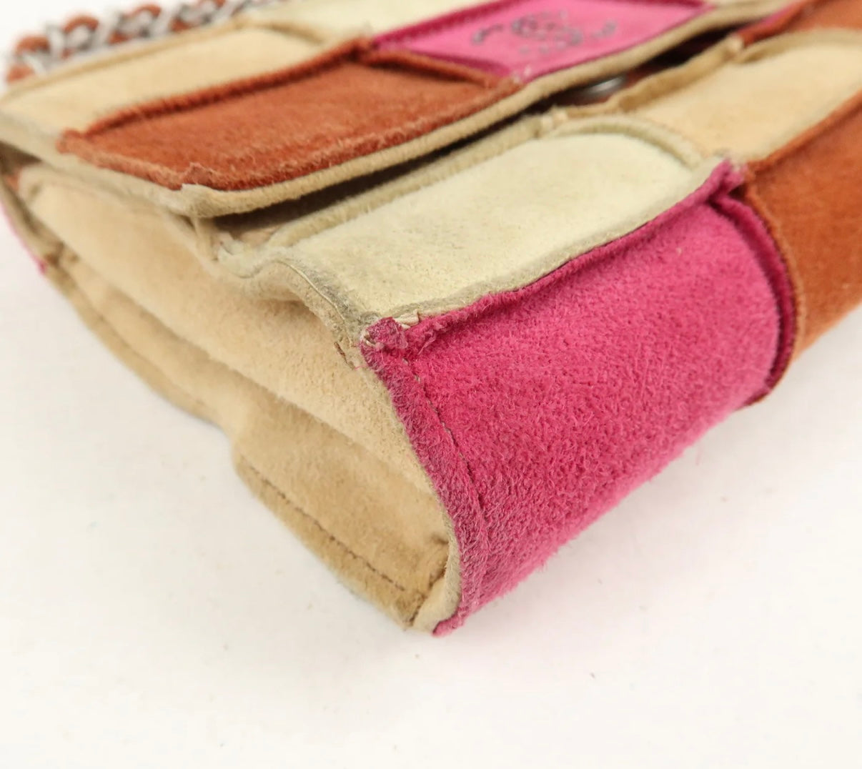 Chanel COCO Mark Suede Mini Bag Beige/Pink/Brown