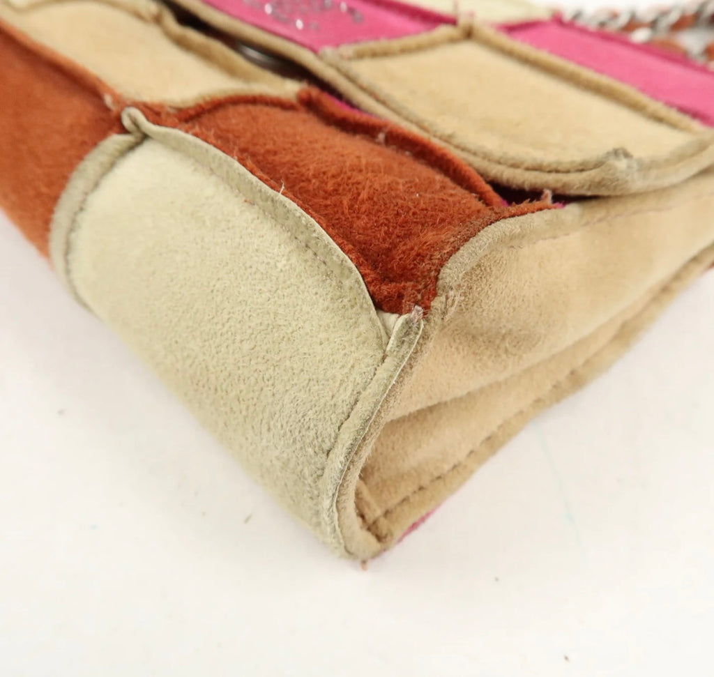 Chanel COCO Mark Suede Mini Bag Beige/Pink/Brown