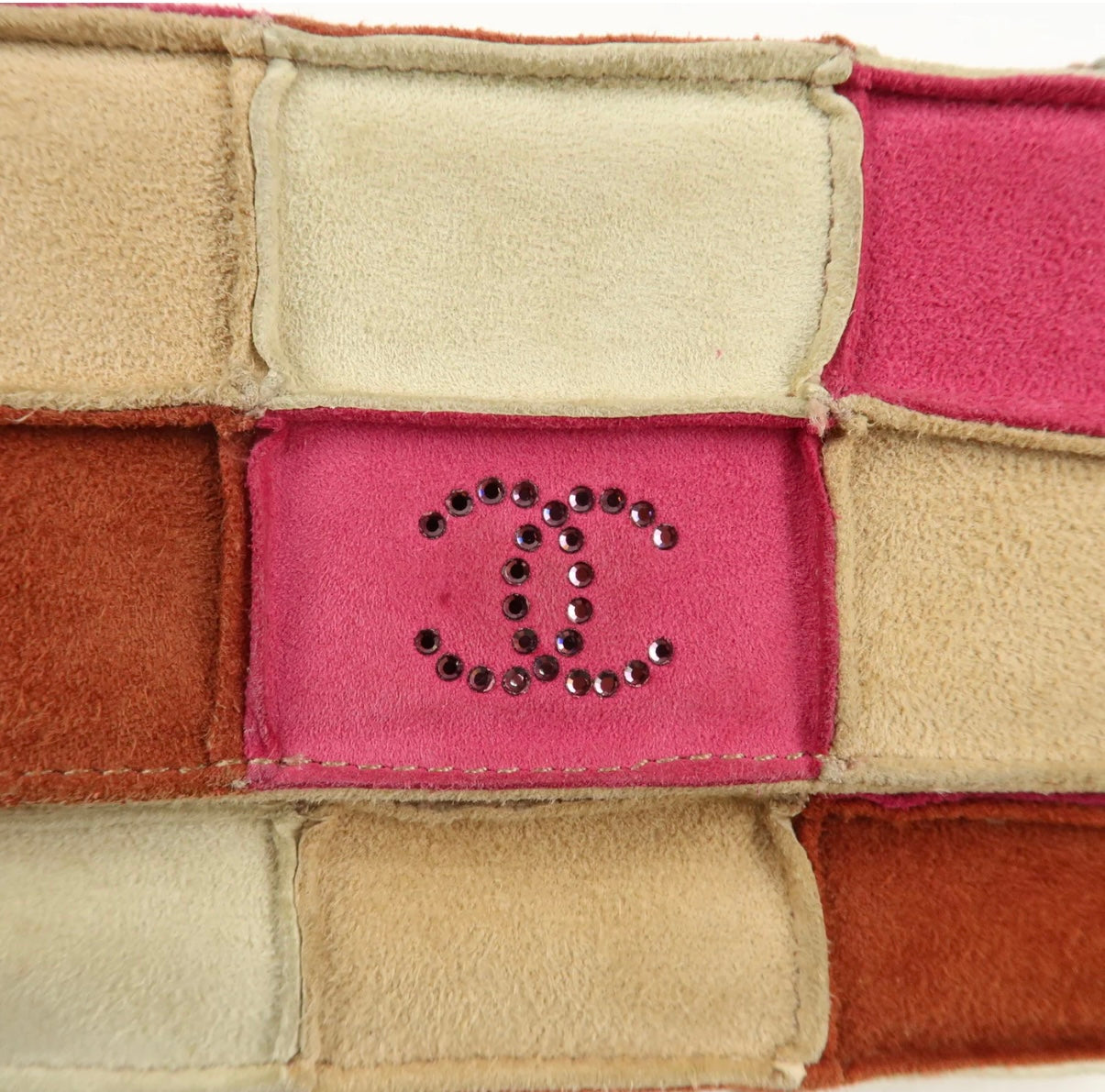 Chanel COCO Mark Suede Mini Bag Beige/Pink/Brown