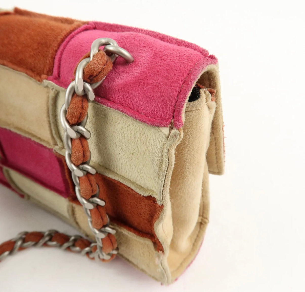 Chanel COCO Mark Suede Mini Bag Beige/Pink/Brown