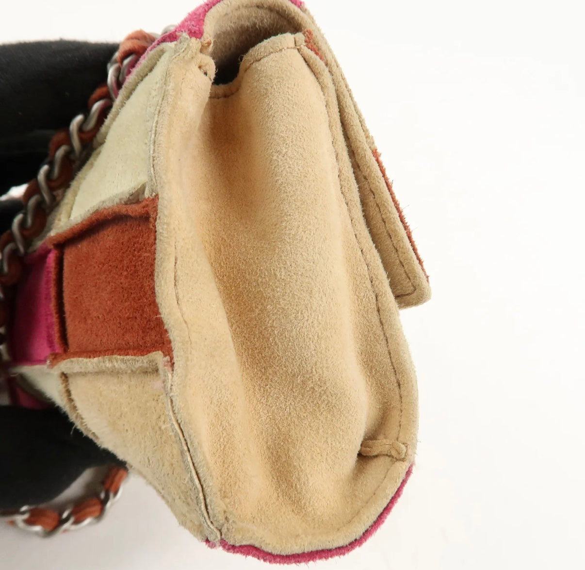 Chanel COCO Mark Suede Mini Bag Beige/Pink/Brown