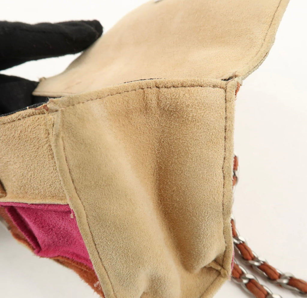 Chanel COCO Mark Suede Mini Bag Beige/Pink/Brown