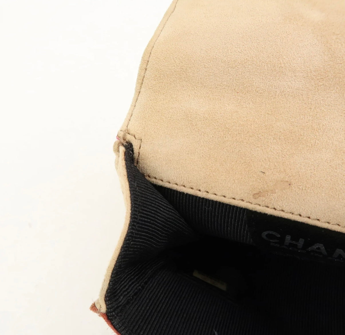 Chanel COCO Mark Suede Mini Bag Beige/Pink/Brown