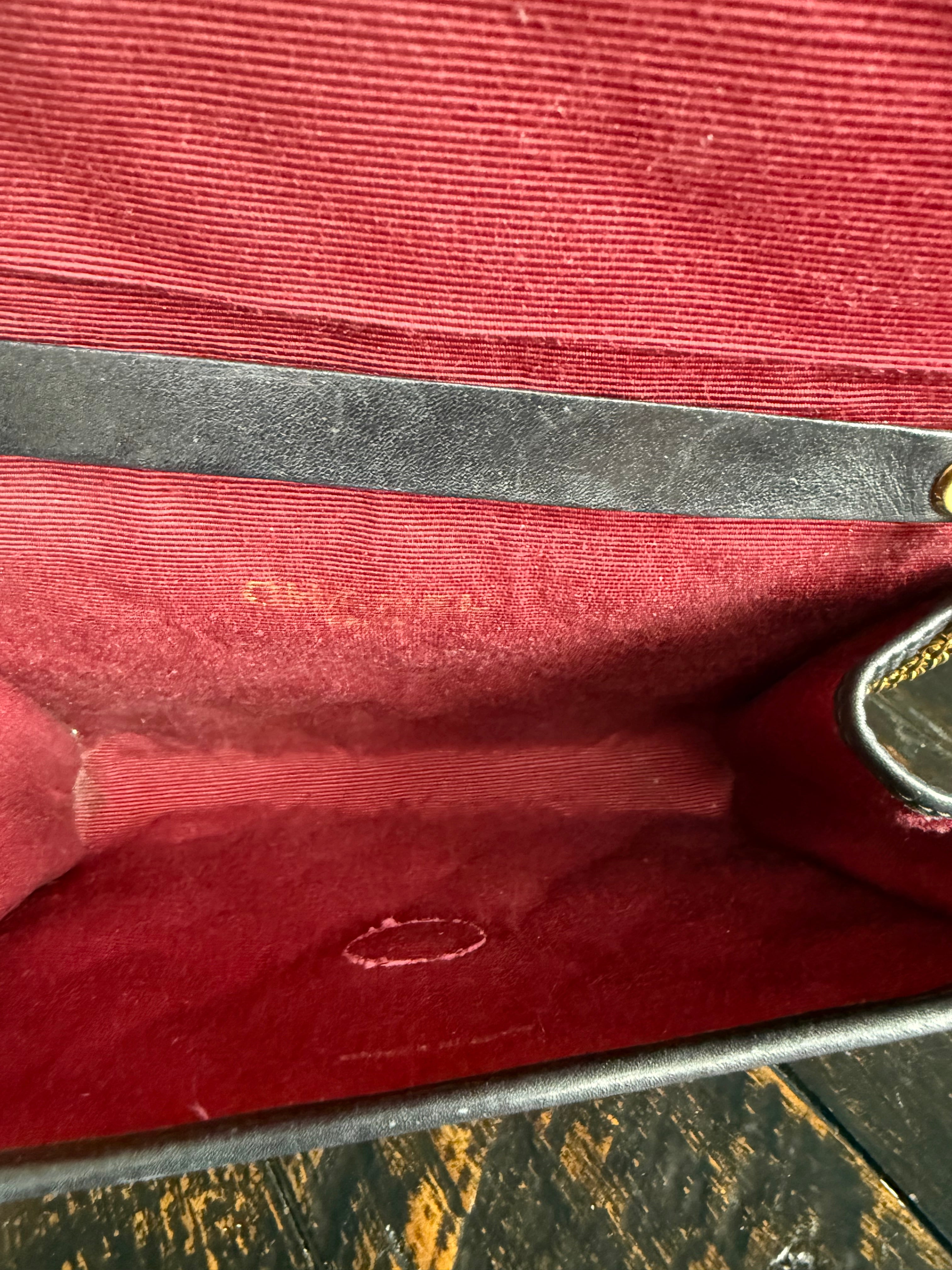 Chanel Vintage CC Mini Pushlock Quilted Lambskin Leather Chain Crossbody