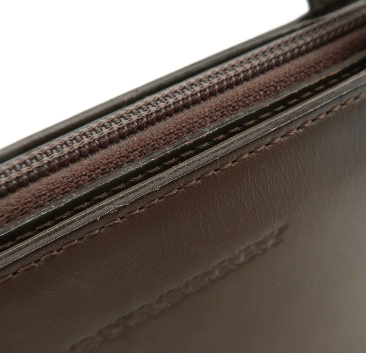 Burberry Suede Leather Hand Bag Brown